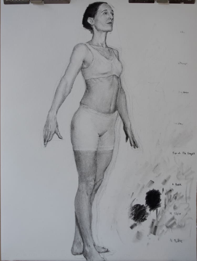 Charcoal figure study 4 from the series